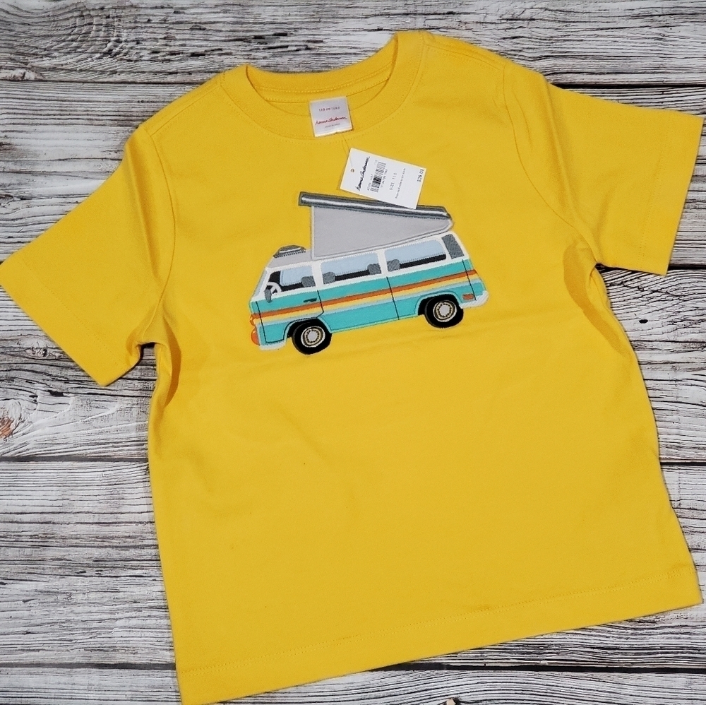 Hanna Andersson Beach Wagon Embroidered T-Shirt Size 5 NWT